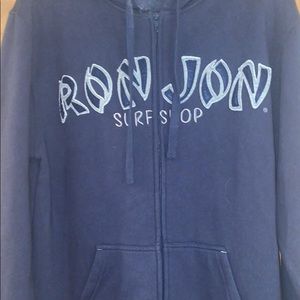 NWOT Men’s Ron Jon Hoodie Full Zip Navy Size S